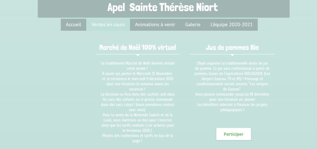 exemple site internet association apel niort