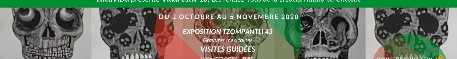 Bannière Visites guidées de l'exposition Tzompantli 43 du 7 octobre à 18h