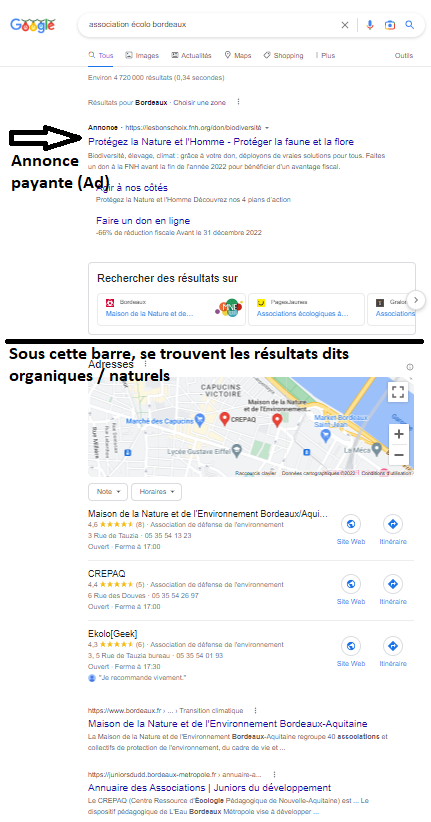 exemple de page de résultats Google